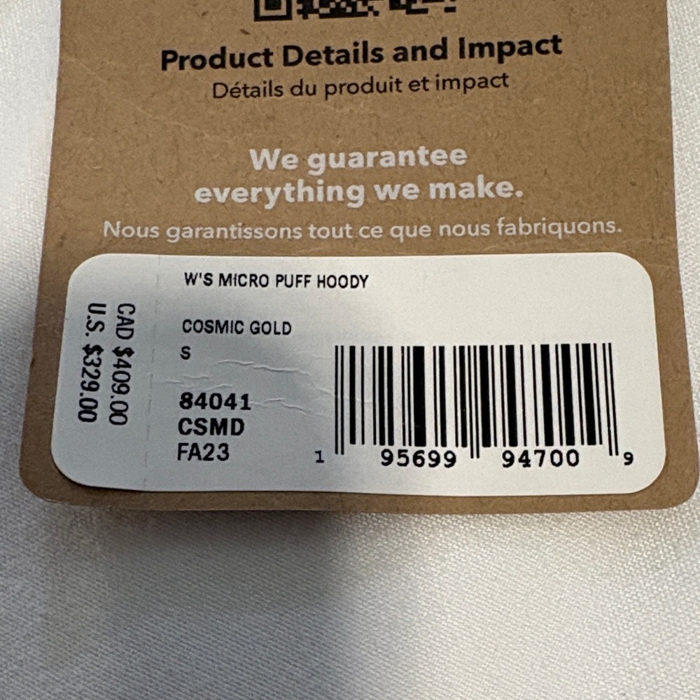 NWT Patagonia Mustard Puffer Jacket - Picture 9 of 12